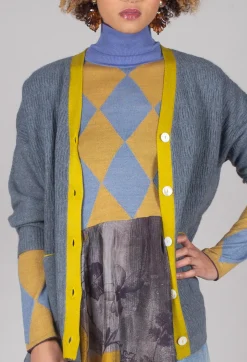 Long Cardigan in Jacaranda Weed