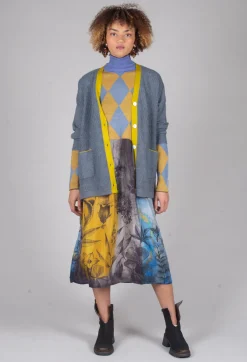 Long Cardigan in Jacaranda Weed