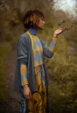 Long Cardigan in Jacaranda Weed