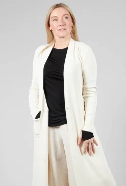 Long Cardigan in White