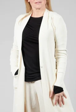 Long Cardigan in White