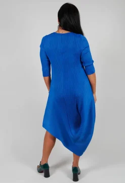 Long Draper Dress in Royal