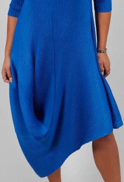 Long Draper Dress in Royal