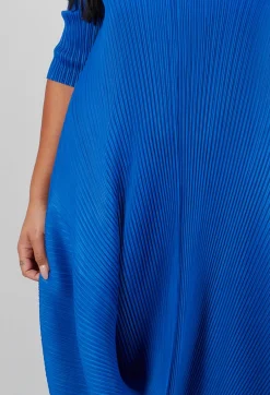 Long Draper Dress in Royal