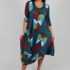 Long Draper Dress in Toucan