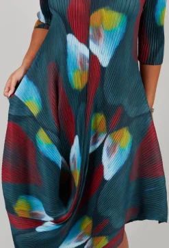Long Draper Dress in Toucan