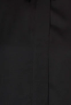 Long Fitted Shirt in Shiny Black