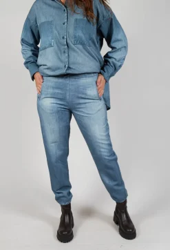 Long Geishan Trousers in Denim