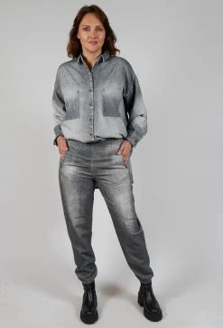 Long Geishan Trousers in Anthra