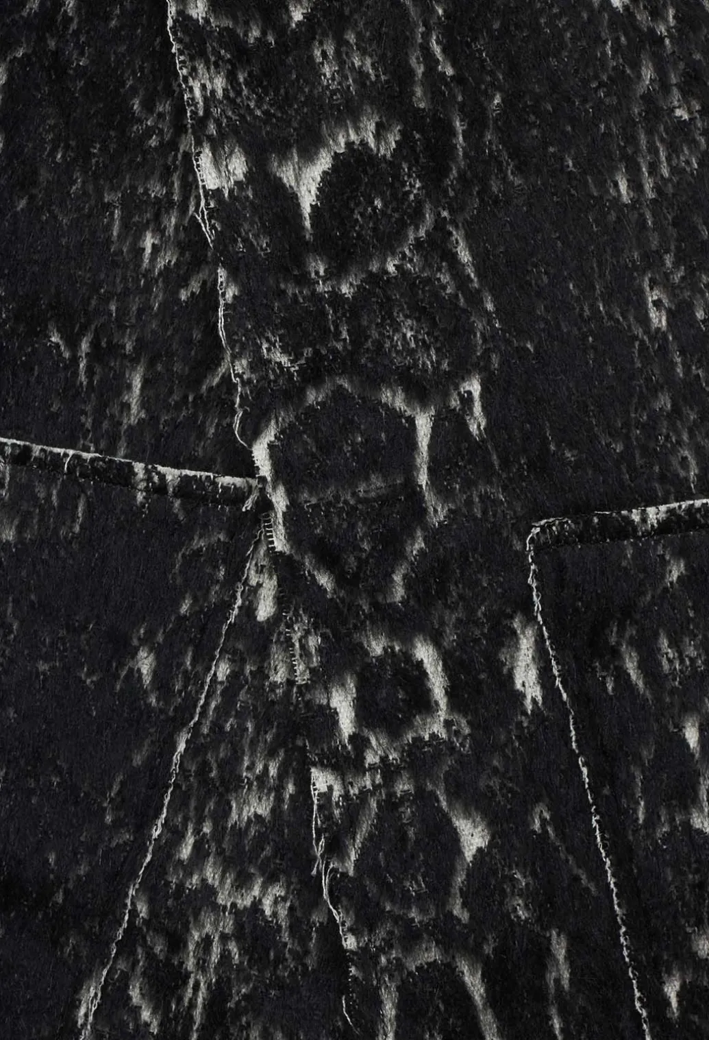 Long Gillet in Black Print
