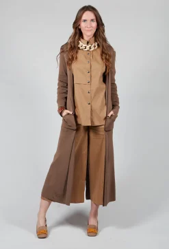 Long Knit Cardigan in Soil