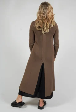 Long Knit Cardigan in Soil