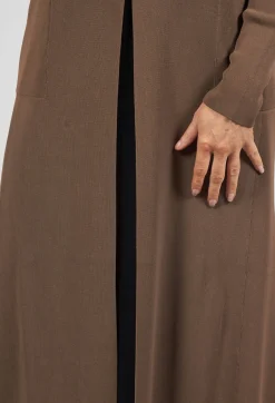 Long Knit Cardigan in Soil
