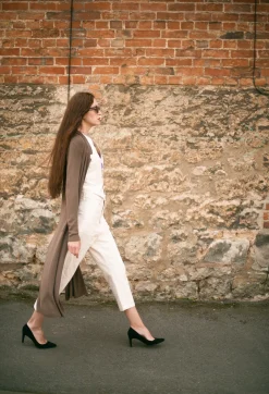 Long Knit Cardigan in Soil