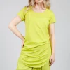 Long Length Short Sleeved T Shirt in Spring