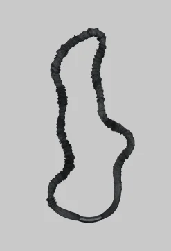 Long Mesh Necklace in Grey