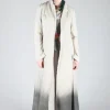 Long Ombre Coat in Cotone Degrade Sand
