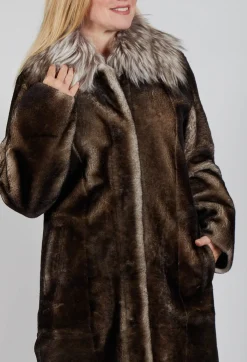 Long Opera Coat in White Smoke