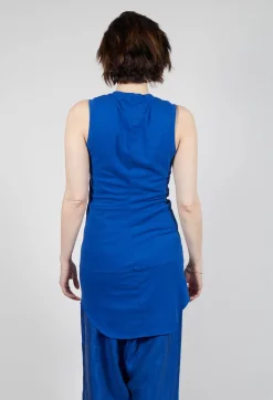Long Printed Vest in Royal