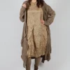 Long Ribbed Cardigan in Camel Mel