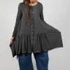 Long Ribbon Jacket in Asphalt