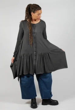 Long Ribbon Jacket in Asphalt