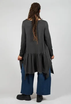 Long Ribbon Jacket in Asphalt