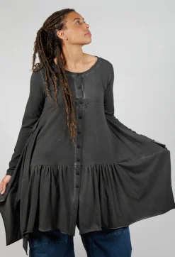 Long Ribbon Jacket in Asphalt