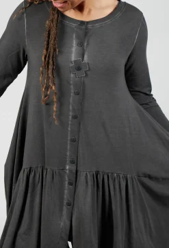 Long Ribbon Jacket in Asphalt