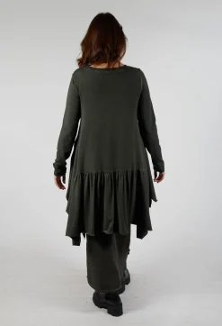 Long Ribbon Jacket in Olive