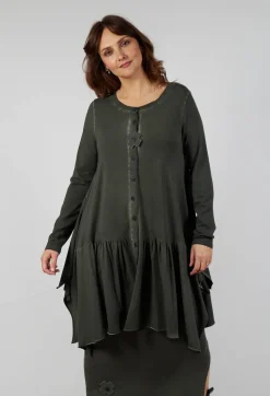 Long Ribbon Jacket in Olive