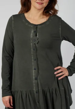 Long Ribbon Jacket in Olive