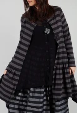 Long Ribbon Jacket in Stripe