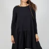 Long Ribbon Shirt in Black