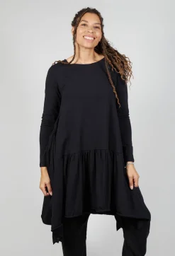 Long Ribbon Shirt in Black