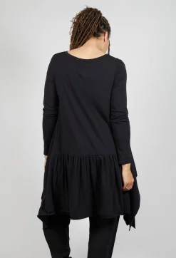 Long Ribbon Shirt in Black