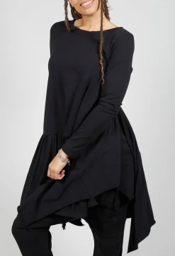 Long Ribbon Shirt in Black