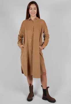 Long Shirt Dress V in Sugar