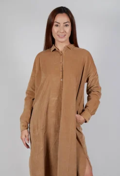 Long Shirt Dress V in Sugar