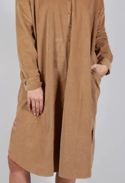 Long Shirt Dress V in Sugar