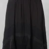 Long Skirt with Asymmetric Hem in Black