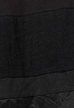 Long Skirt with Asymmetric Hem in Black