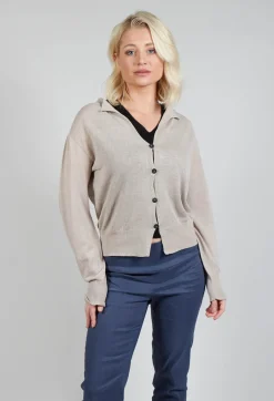 Long Sleeve Cardigan in Mastic