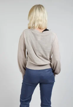 Long Sleeve Cardigan in Mastic