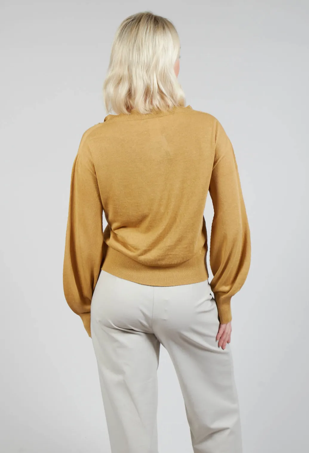 Long Sleeve Cardigan in Mustard