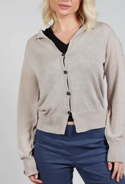 Long Sleeve Cardigan in Mastic