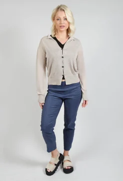 Long Sleeve Cardigan in Mastic