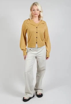 Long Sleeve Cardigan in Mustard