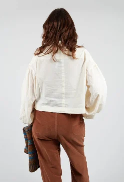 Long Sleeve Cotton Shirt in Cream