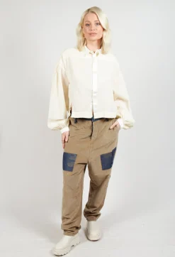Long Sleeve Cotton Shirt in Cream